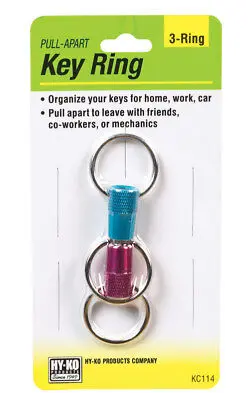 [029069751050] 3 WAY PULL APART KEY RING HY-KO - KC114