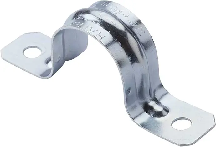 [HR241] 2-HOLE METAL PIPE STRAP 3"