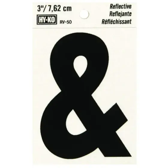 [08443810] 3" BEND AND PEEL BLACK ON SILVER REFLECTIVE & HY-KO - RV-50/&
