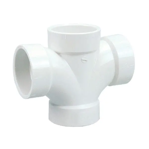 [P428030] 3" PVC DWV DOUBLE SANITARY TEE CROSS TEE - P428-030