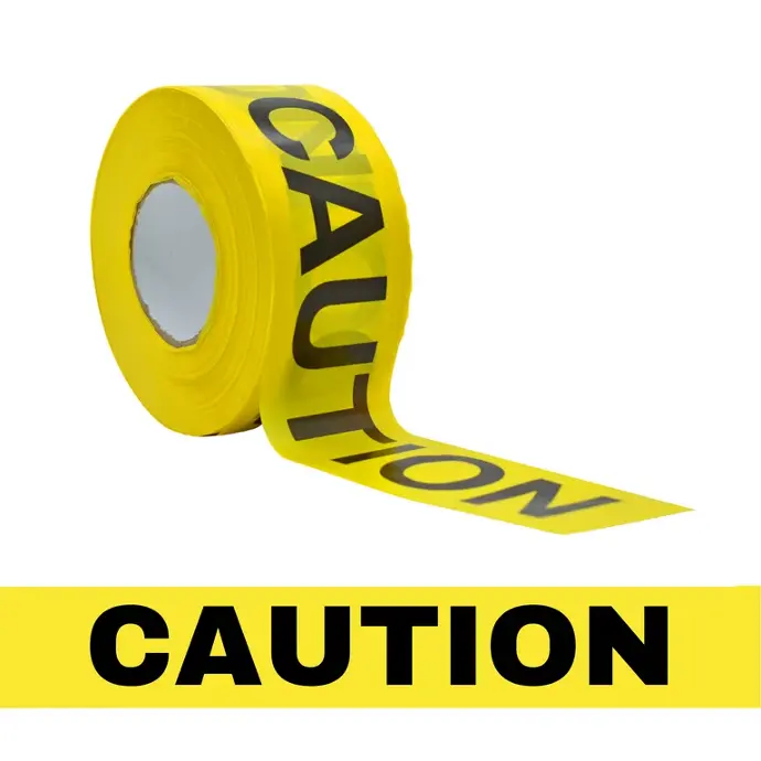 [024721662118] 3" x 1000' Caution Tape Flag - 66211