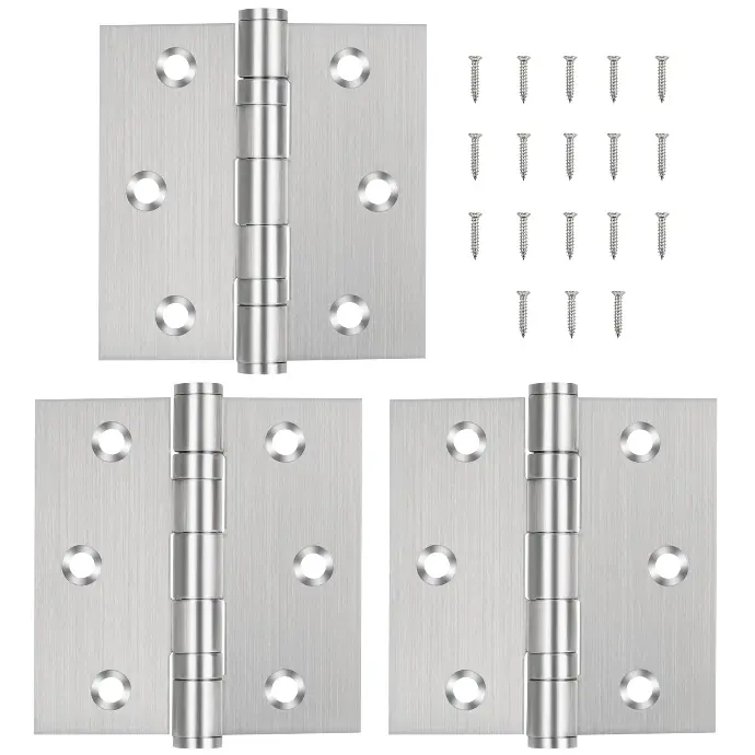 [008236866478] 3" x 3" FIXED PIN BALL BEARING HINGE SS-304