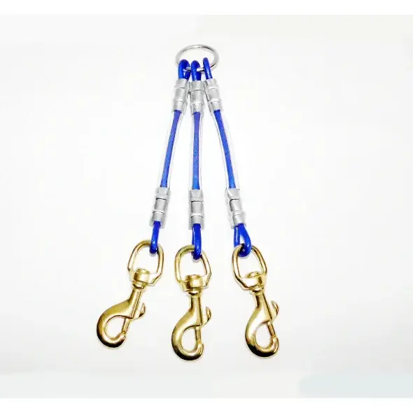 [024764805060] 3-DOG CABLE COUPLET/BL OMNIPET - 8052-BL