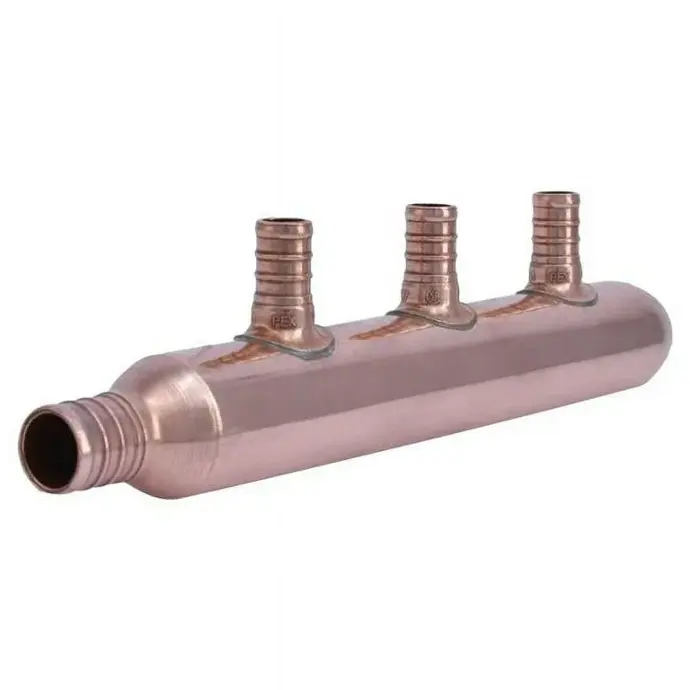 [697285601291] 3-PORT CLOSED COPPER PEX MANIFOLD 1" TRUNK X 3/4" X 1/2" PORT - SHARKBITE