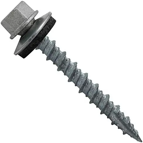 [12HB100] 3/16" X 1" HARBOUR BLUE - GALVANIZED ROOFING SCREW - LBS