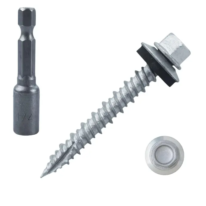 [12S100] 3/16" X 1" Sand - GALVANIZED ROOFING SCREW - LBS
