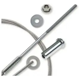 [761605306852] 3/16" X 40' FEENEY CABLE RAIL ASSEMBLIES 6840