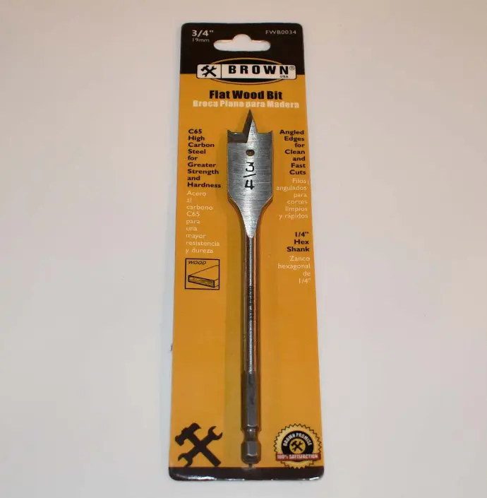 [638110014732] 3/4" BROWN SPADE BIT - WOOD - FWB0034