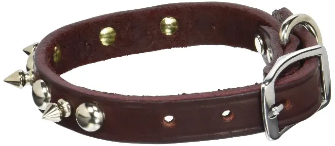 [024764102510] 3/4" LEATHER BROTHERS 16" REGULAR BULLY DOG COLLAR - 102-16 OMNIPET