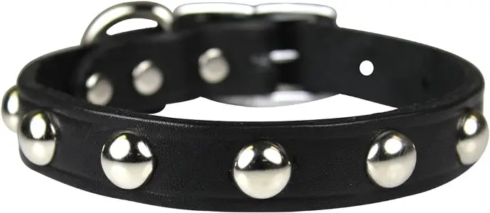 [024764102527] 3/4" LEATHER BROTHERS 18" REGULAR BULLY DOG COLLAR - 102-18 OMNIPET