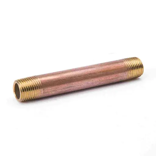 [4620015] 3/8" X 1 1/2" RED BRASS  NIPPLE - 462-015