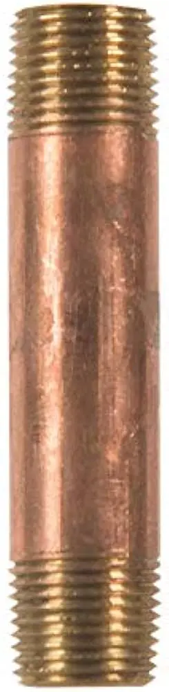 [78661LF] 3/8" X CLOSE RED BRASS NIPPLE - 78661LF