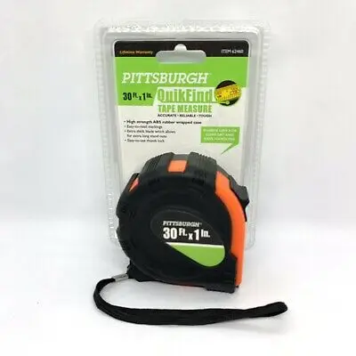 [792363624602] 30' X 1" PITTSBURGH TAPE MEASURE- 62460