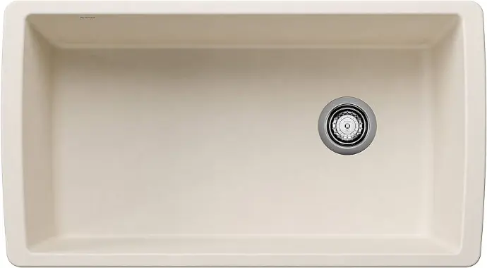 [AS6150002] 32" X 18.5" X 9"/9" GRANITE COMPOSITE KITCHEN SINK-DIAMOND WHITE - AS 615 DIAMOND