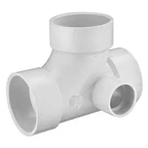 [P417338] 3X3X3X2 PVC DWV SAN/TEE W/R-SIDE INLET - P417-338