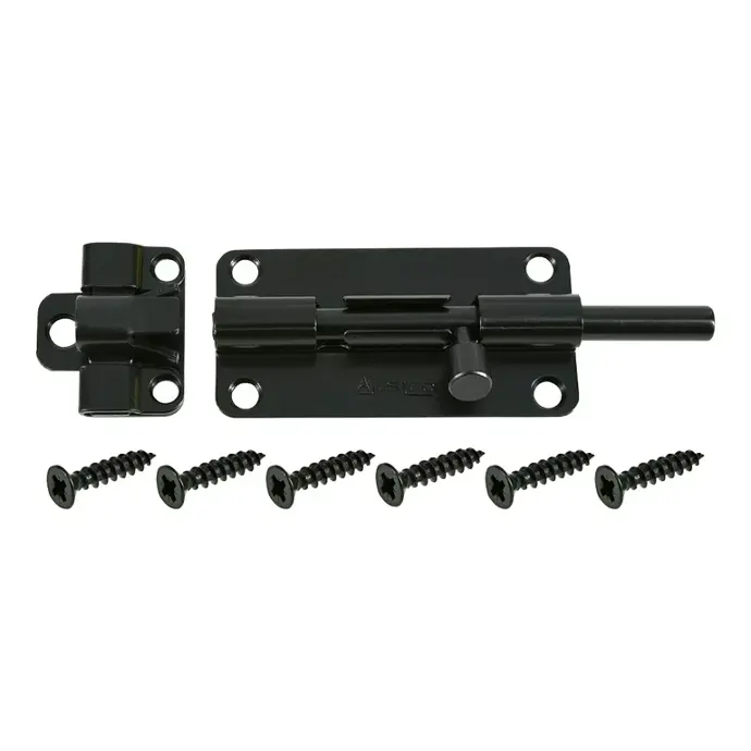 [008236861783] 4" Black Barrel Bolt