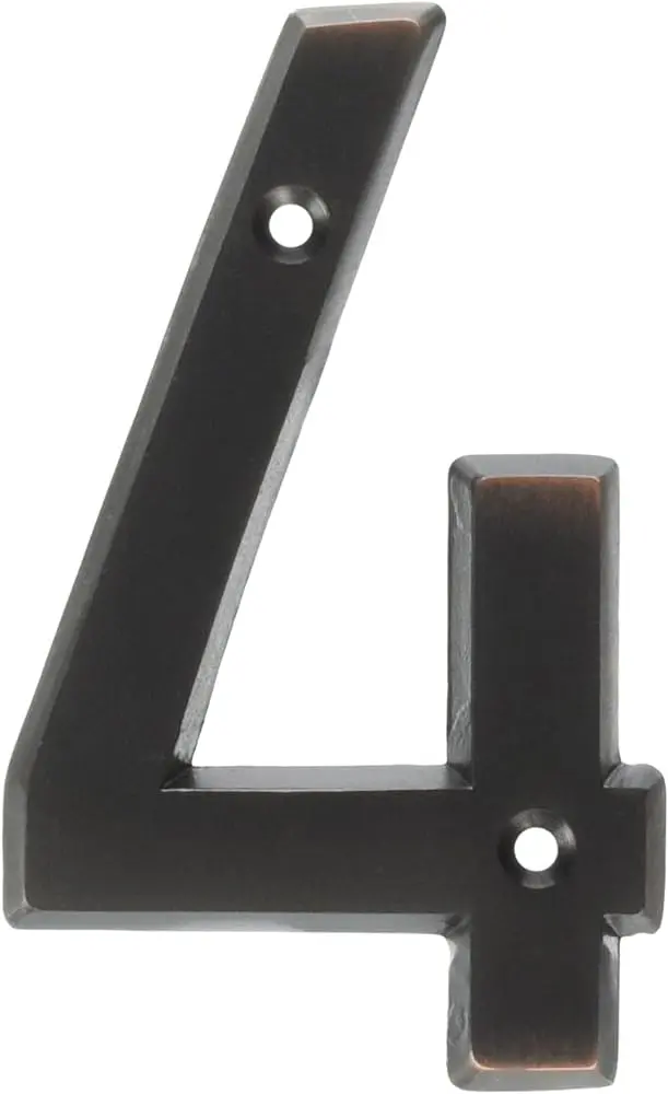 [029069309442] 4" OLD WORLD BRONZE HOUSE NUMBRE 4 HY-KO - BR-42OWB/4