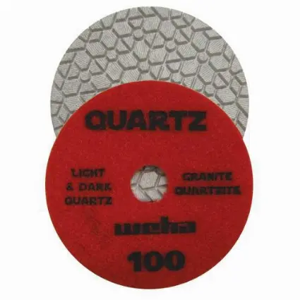 [164100] 4" QUARTZ POLISH PAD GRIT 100 WEHA - 164100