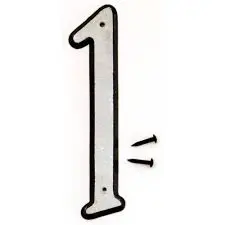 [029069306014] 4" REFLECTIVE PLASTIC NUMBER 1 HY-KO - 30601