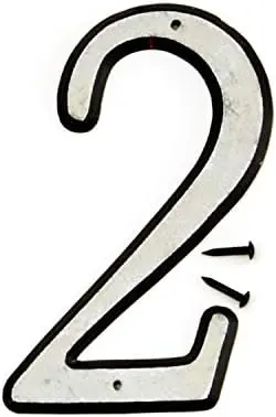 [029069306021] 4" REFLECTIVE PLASTIC NUMBER 2 HY-KO - 30602