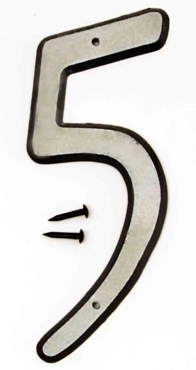 [029069306052] 4" REFLECTIVE PLASTIC NUMBER 5 HY-KO - 30605