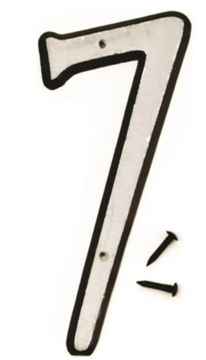 [029069306076] 4" REFLECTIVE PLASTIC NUMBER 7 HY-KO - 30607