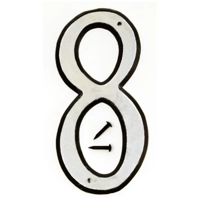 [029069306083] 4" REFLECTIVE PLASTIC NUMBER 8 HY-KO - 30608