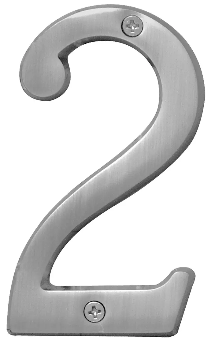 [029069309329] 4" SATIN NICKLE HOUSE NUMBRE 2 HY-KO - BR-43SN/2