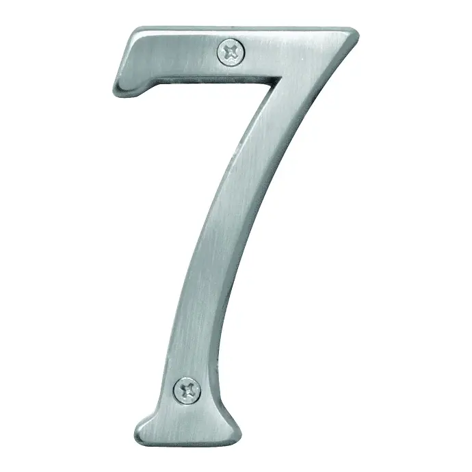 [029069309374] 4" SATIN NICKLE HOUSE NUMBRE 7 HY-KO - BR-43SN/7