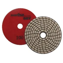 [DPS4100 ] 4" SPIRAL DRY POLISH PAD GRIT 100 WEHA - DPS4100