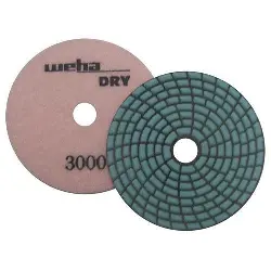 [DPS43000 ] 4" SPIRAL DRY POLISH PAD GRIT 3000 WEHA - DPS43000
