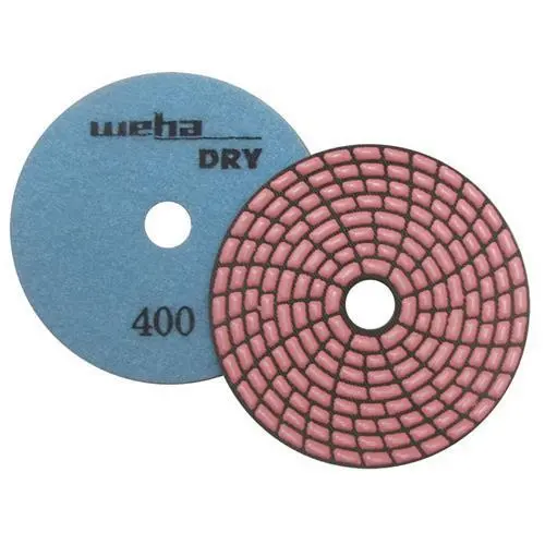 [DPS4400 ] 4" SPIRAL DRY POLISH PAD GRIT 400 WEHA - DPS4400