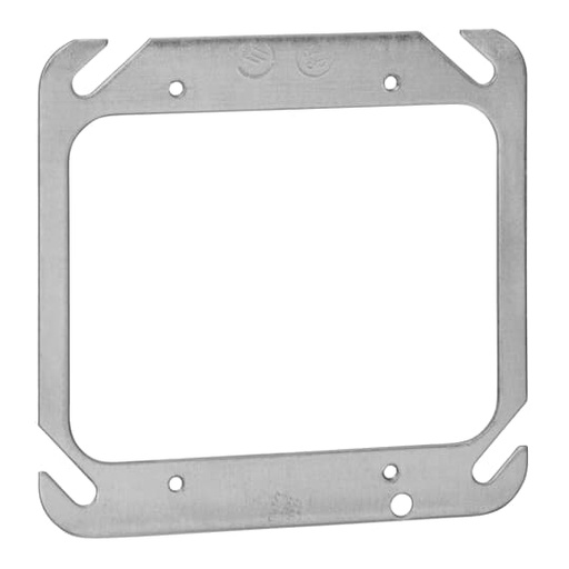 [837654062838] 4" Square - two device flat cover for 4" x 4" Box TP494/42000/52C00