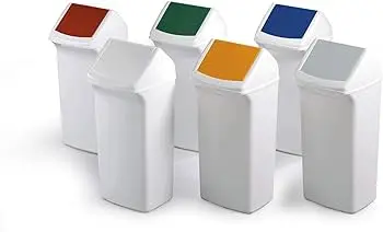 [019800001657] 40LIT SQUARE PLASTIC GARBAGE BIN
