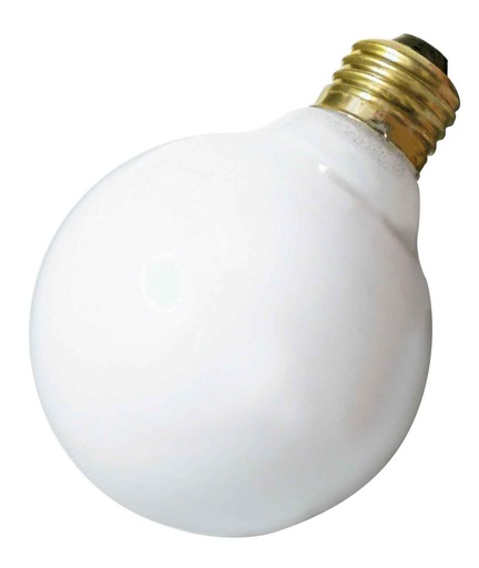 [045923034411] 40W 3-1/8"  SATCO WHITE GLOBE LAMP