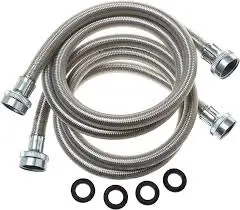 [084691188407] 4ft Washer Inlet H/D Stainless Steel Hose - PM14X10005DS