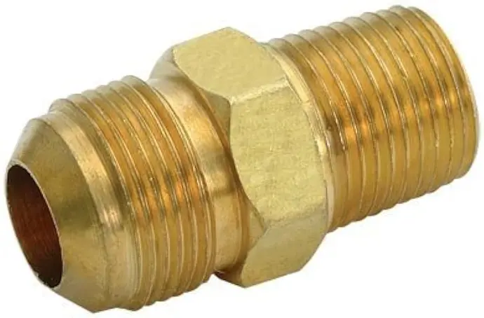 [091712627302] 5/8" OD FLARE X 1/2" MALE ADAPTER BRASS - 62730