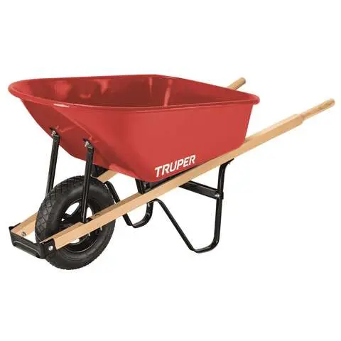 [CAT60ND] Wheelbarrow Red Wood Handle T-6 TR 