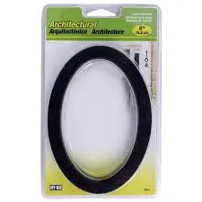 [029069310806] 6" BLACK FLOATING MOUNT HOUSE NUMBER 0 HY-KO - FM-6/0