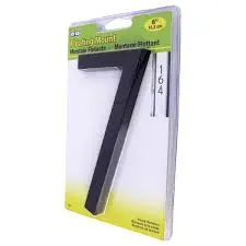 [029069310776] 6" BLACK FLOATING MOUNT HOUSE NUMBER 7 HY-KO - FM-6/7