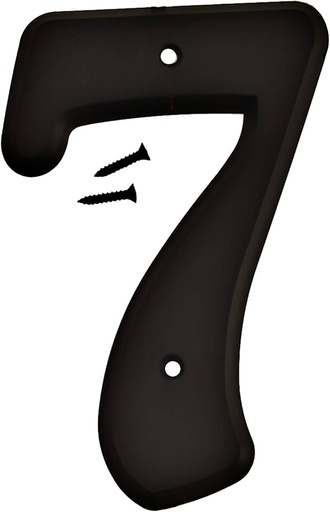 [029069302078] 6" BLACK PLASTIC NUMBER 7 HY-KO - 30207