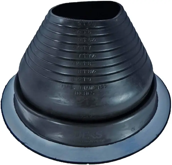 [638111180076] 6" Rubber Roof Boot