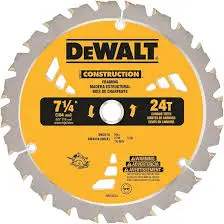 [028874035782] 7 1/4" 24T DeWalt SAW BLADE - DW3178