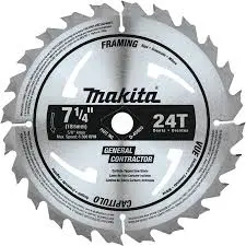 [088381411462] 7 1/4" MAKITA SAW BLADE CAR 24T - D-45989