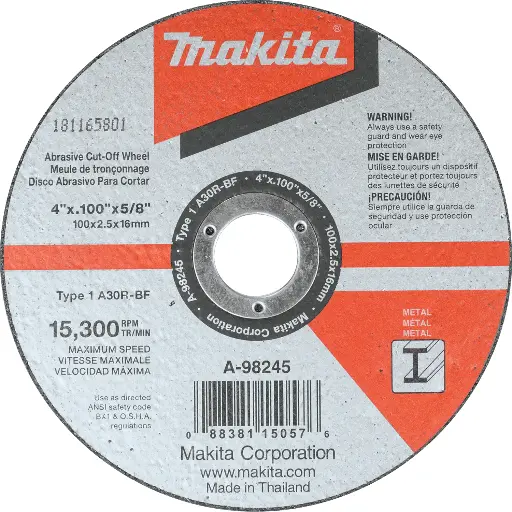 [088381287951] 7/8" CUTT OFF WHEEL MAKITA