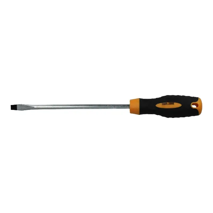[638110010673] 8" X 1/4" CRV FLAT HEAD SCREW DRIVER BROWN USA - BRSDF008