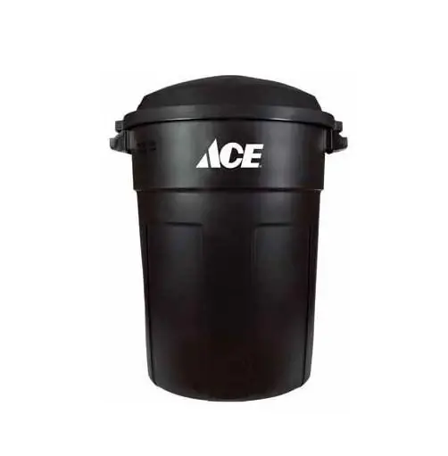 [082901125358] ACE TRASH CAN 32GAL BLACK