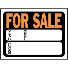 [029069030315] AUTO FOR SALE SIGN 9" X 12" HY-KO - 3031