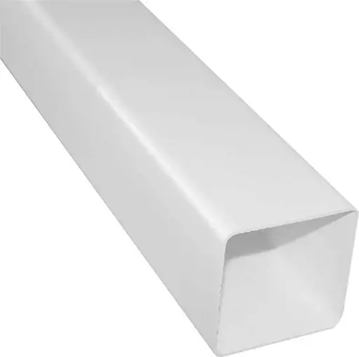 [T0583] Amerimax Contemp Square Downspout - White 2'' x 10'