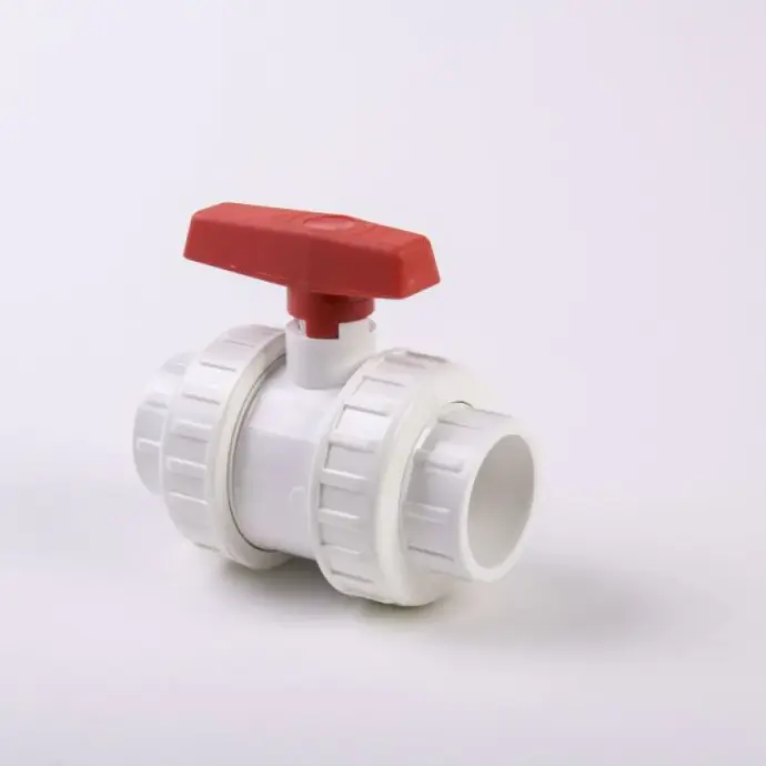[QTA1010CEW] BALL VALVE QTA DOUBLE UNION 1" PVC,EPDM/TPV WHITE CEM/ROS - QTA1010C